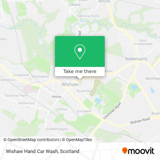 Wishaw Hand Car Wash map