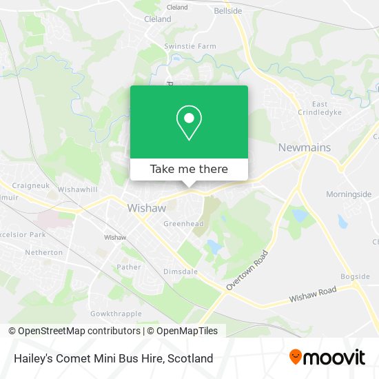 Hailey's Comet Mini Bus Hire map