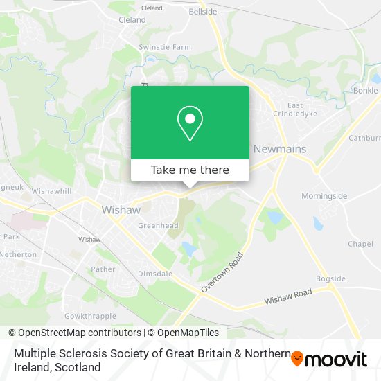 Multiple Sclerosis Society of Great Britain & Northern Ireland map