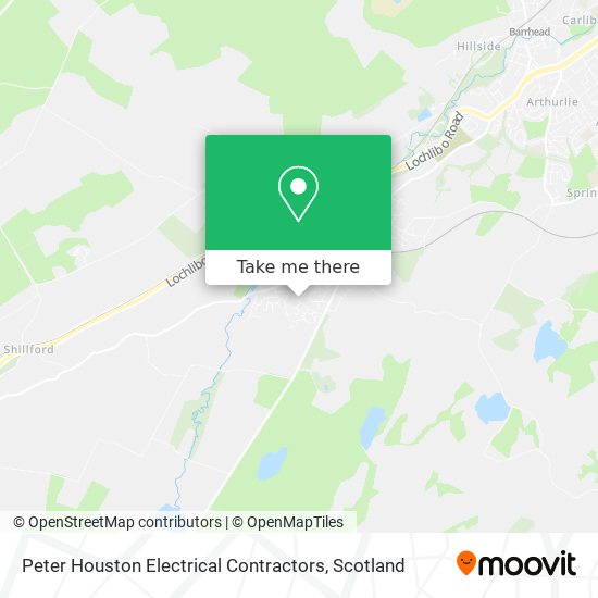 Peter Houston Electrical Contractors map