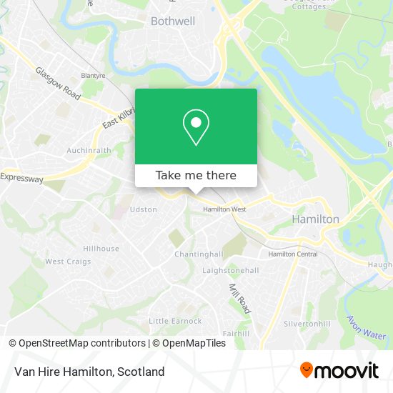 Van Hire Hamilton map