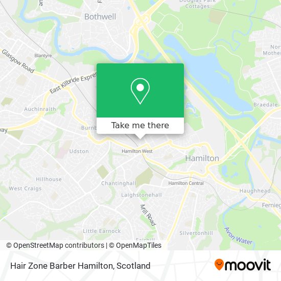 Hair Zone Barber Hamilton map