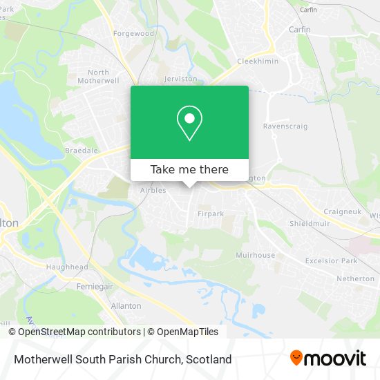 Motherwell South Parish Church map