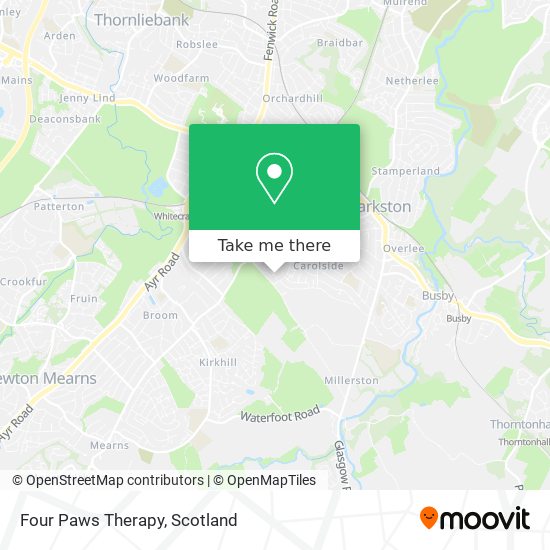 Four Paws Therapy map
