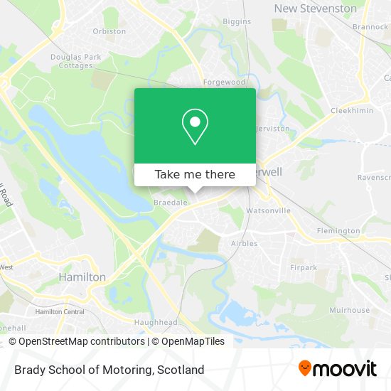 Brady School of Motoring map