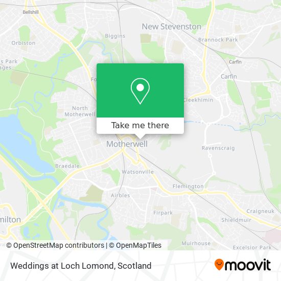 Weddings at Loch Lomond map