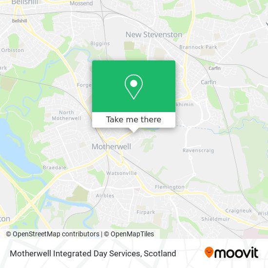 Motherwell Integrated Day Services map