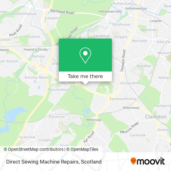 Direct Sewing Machine Repairs map