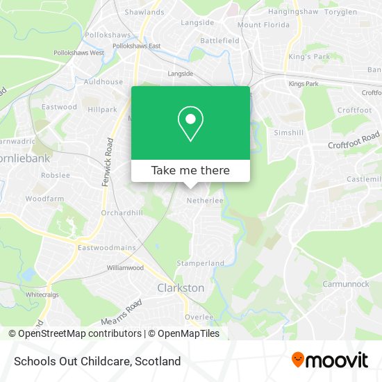 Schools Out Childcare map