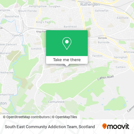 South East Community Addiction Team map