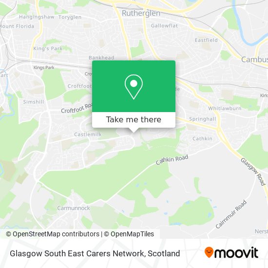 Glasgow South East Carers Network map