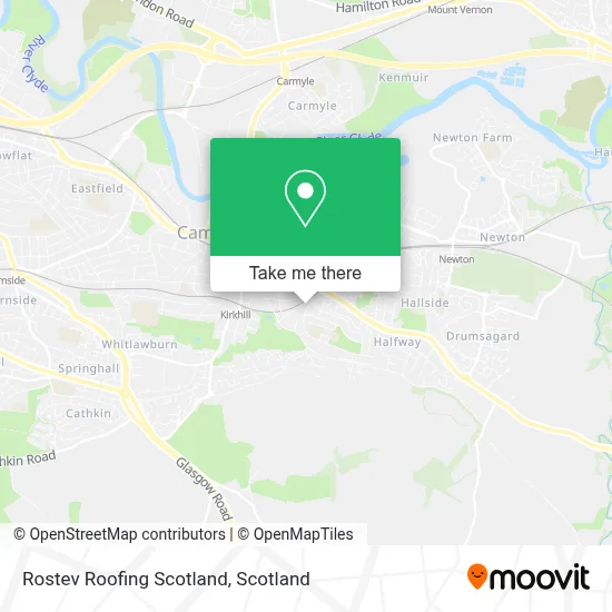 Rostev Roofing Scotland map
