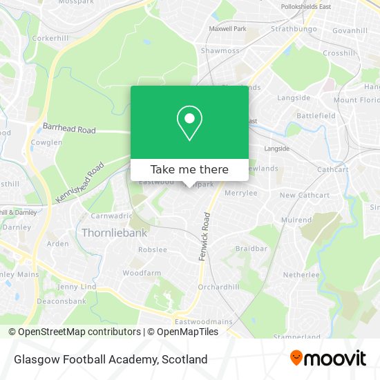 Glasgow Football Academy map