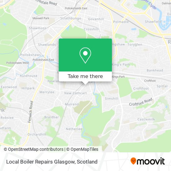 Local Boiler Repairs Glasgow map