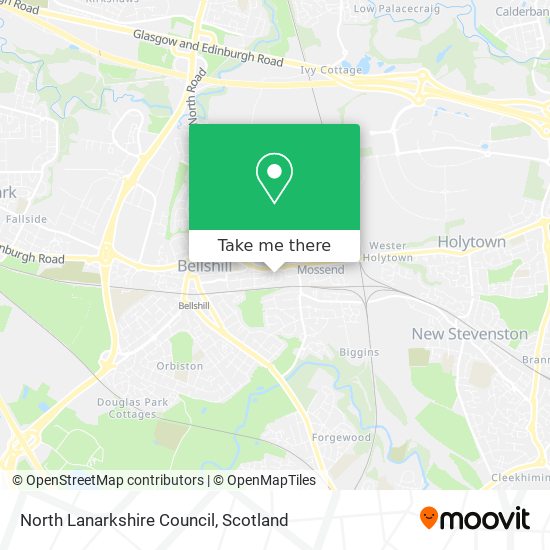 North Lanarkshire Council map