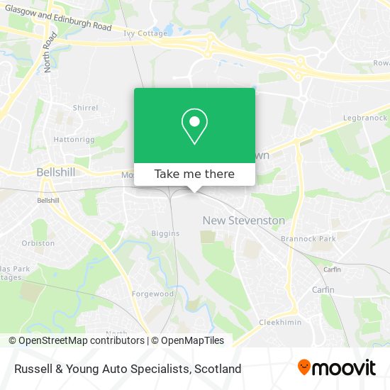 Russell & Young Auto Specialists map