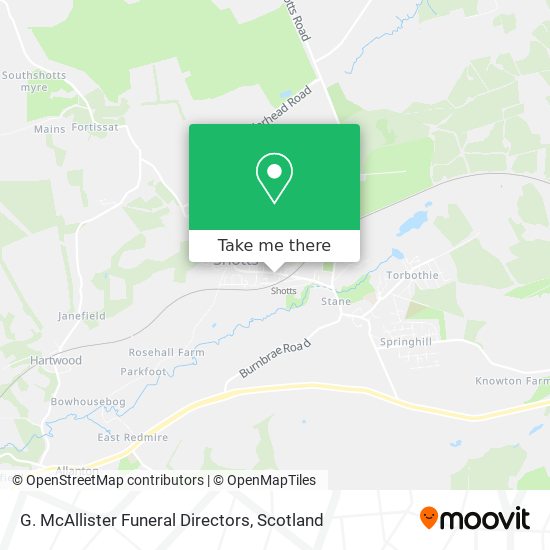 G. McAllister Funeral Directors map