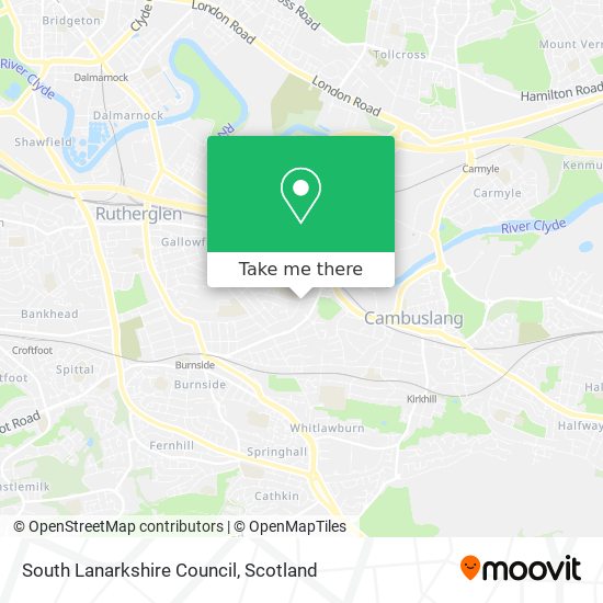 South Lanarkshire Council map