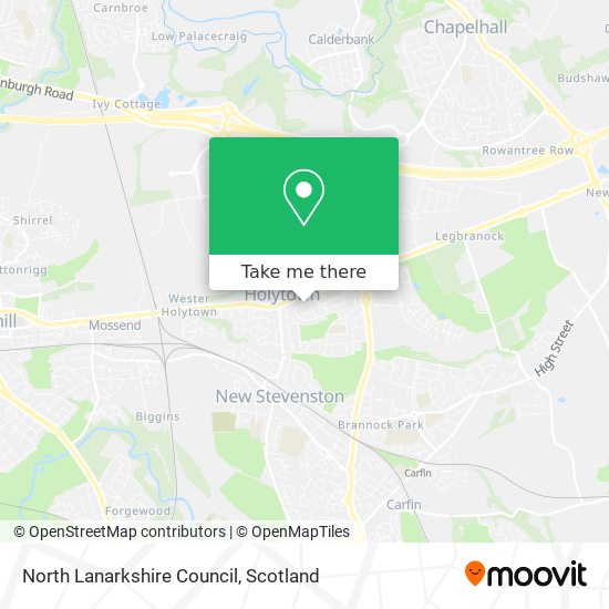North Lanarkshire Council map