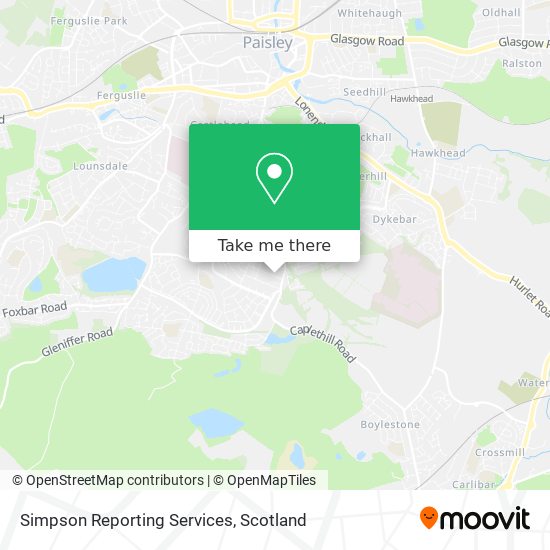 Simpson Reporting Services map