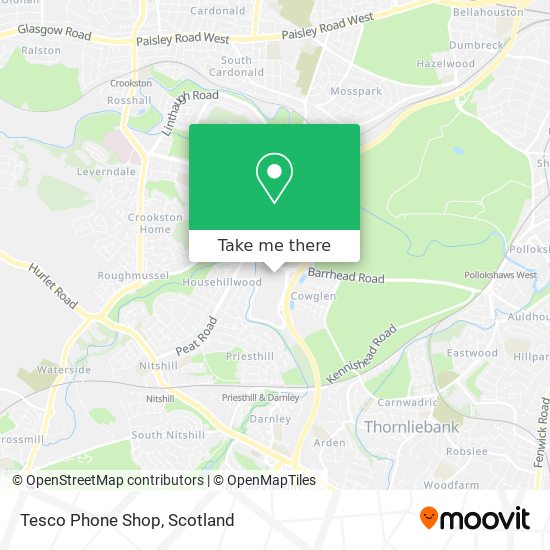 Tesco Phone Shop map
