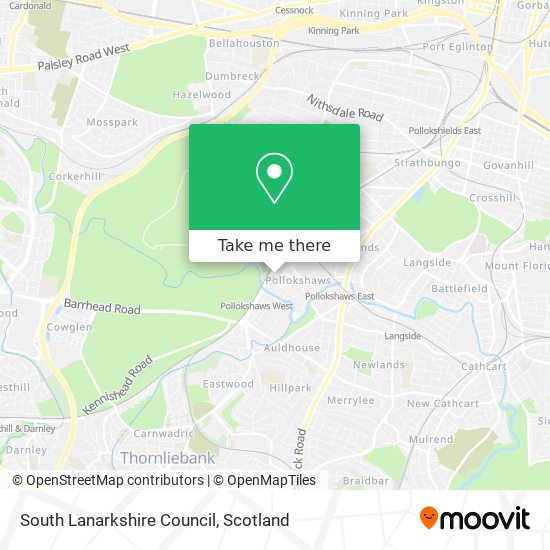 South Lanarkshire Council map