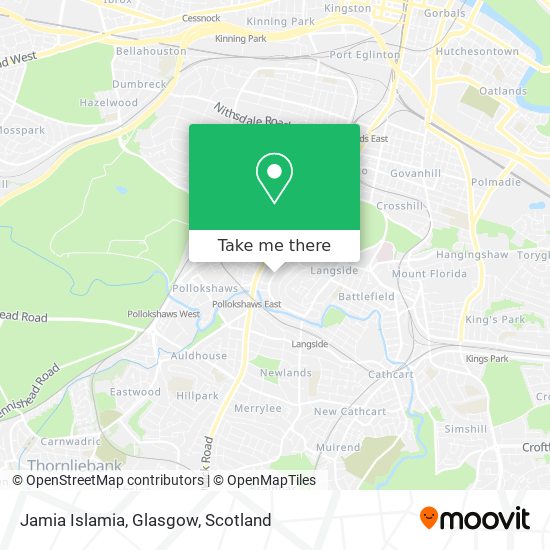 Jamia Islamia, Glasgow map