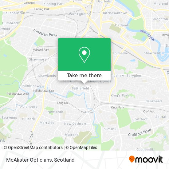 McAlister Opticians map