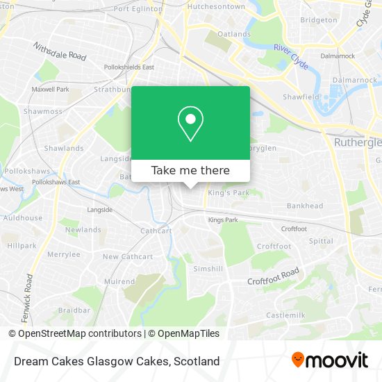 Dream Cakes Glasgow Cakes map