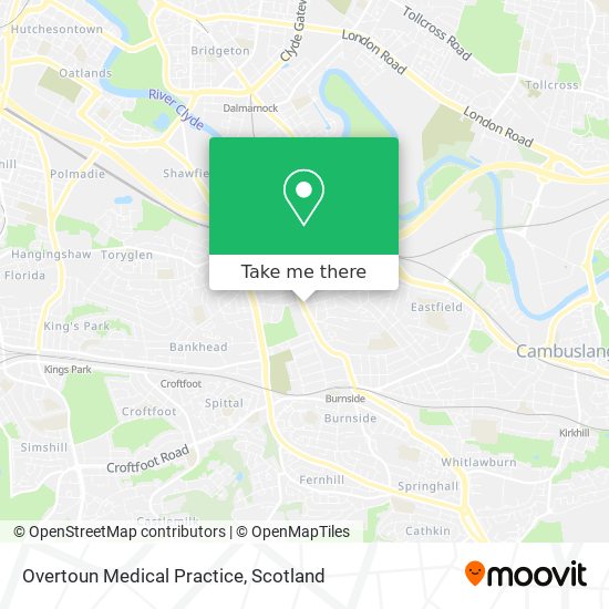 Overtoun Medical Practice map