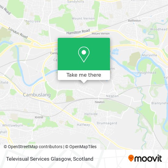 Televisual Services Glasgow map