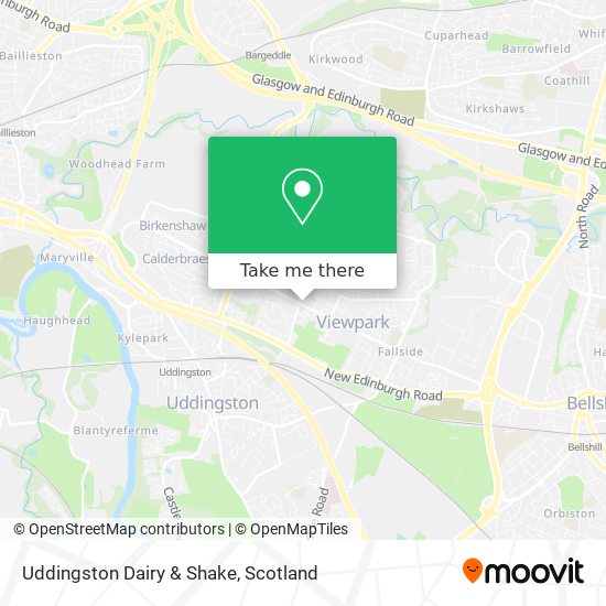 Uddingston Dairy & Shake map