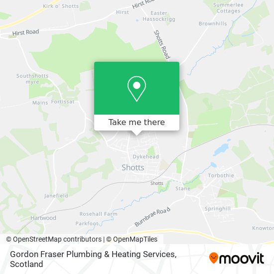Gordon Fraser Plumbing & Heating Services map