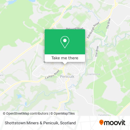 Shottstown Miners & Penicuik map