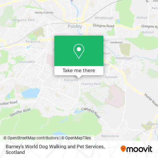 Barney's World Dog Walking and Pet Services map