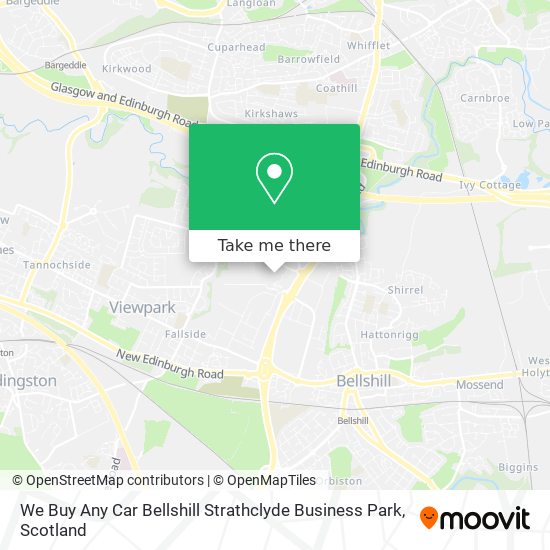 We Buy Any Car Bellshill Strathclyde Business Park map
