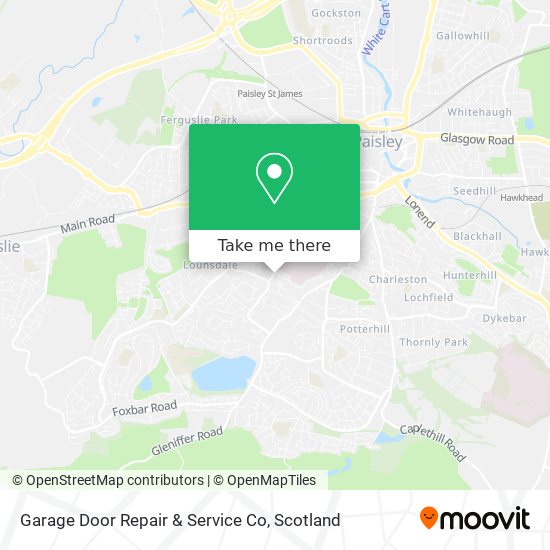 Garage Door Repair & Service Co map