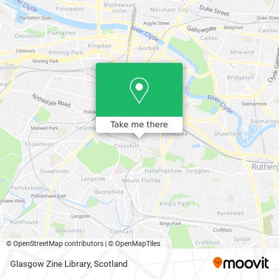 Glasgow Zine Library map