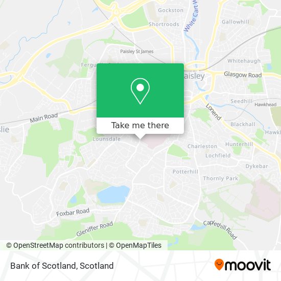 Bank of Scotland map