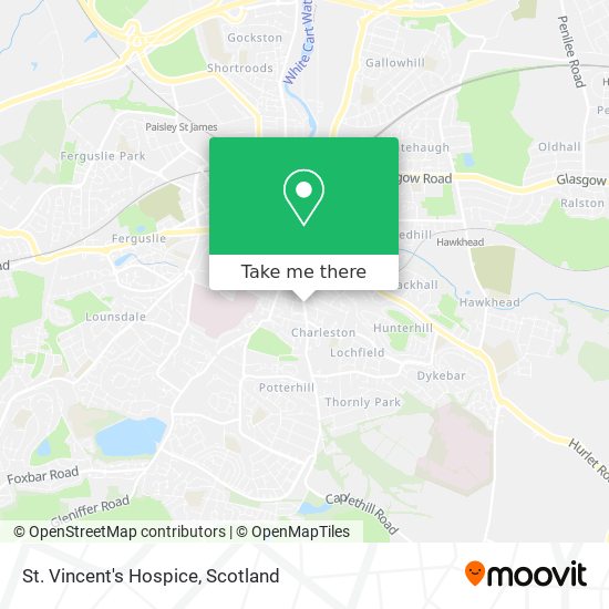 St. Vincent's Hospice map