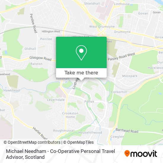 Michael Needham - Co-Operative Personal Travel Advisor map