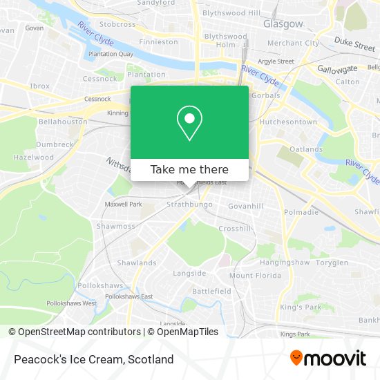 Peacock's Ice Cream map