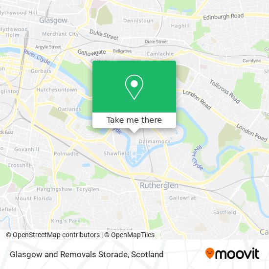 Glasgow and Removals Storade map
