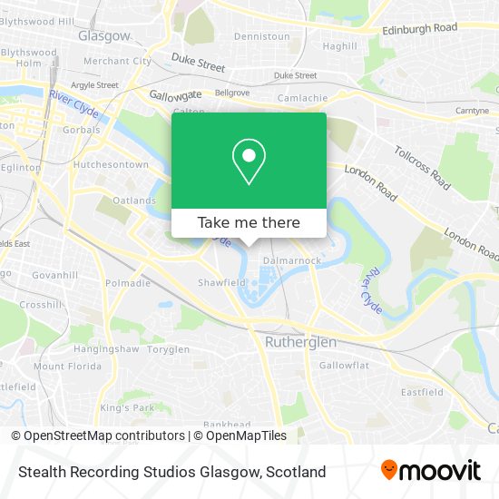 Stealth Recording Studios Glasgow map