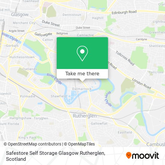 Safestore Self Storage Glasgow Rutherglen map