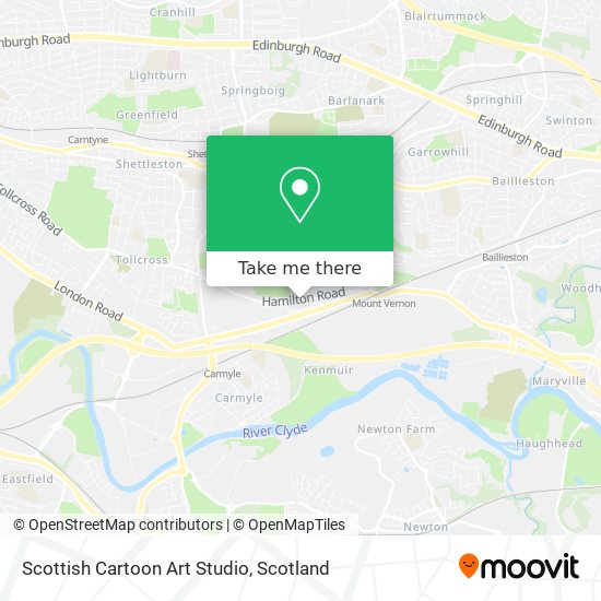 Scottish Cartoon Art Studio map