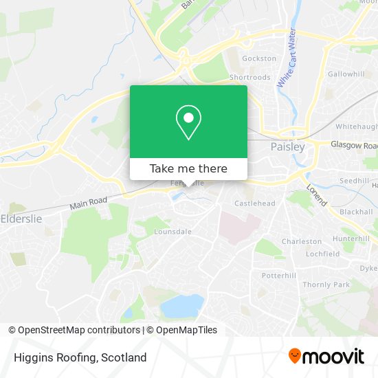 Higgins Roofing map