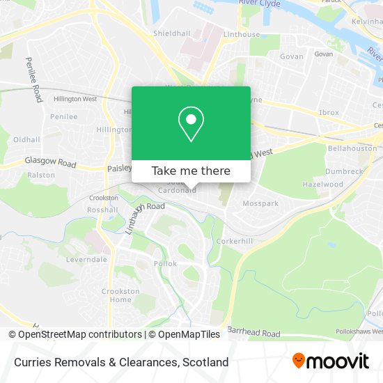 Curries Removals & Clearances map