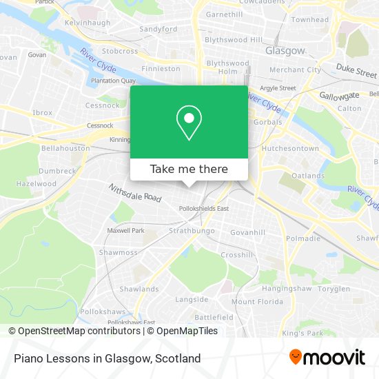 Piano Lessons in Glasgow map