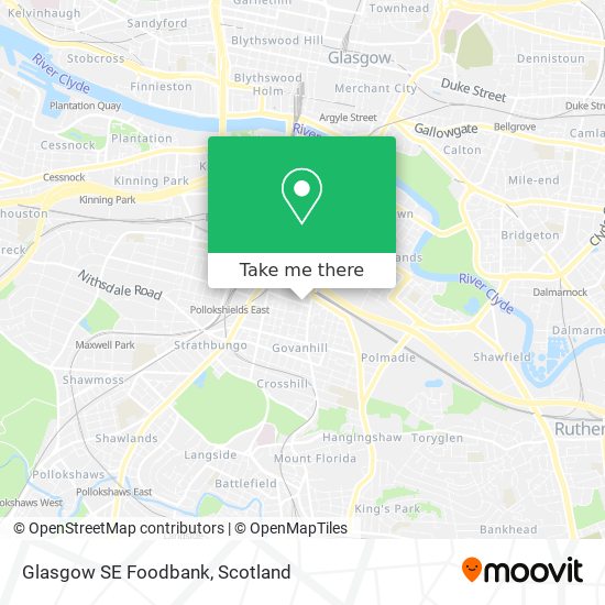 Glasgow SE Foodbank map